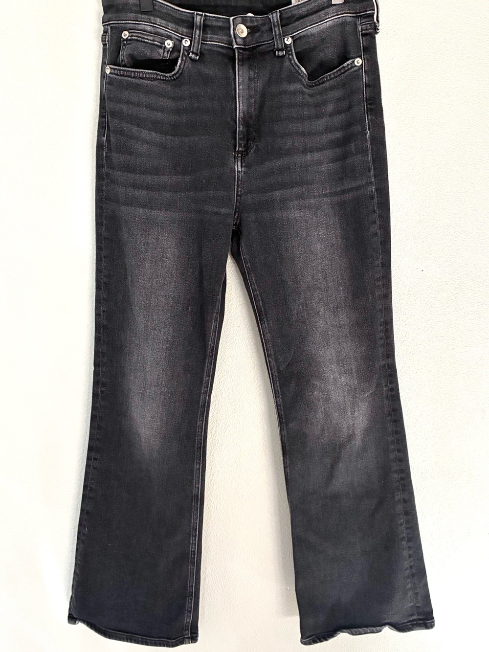 Rag & Bone Nina High Rise Ankle Flare Jeans Gravity Wash Size 28